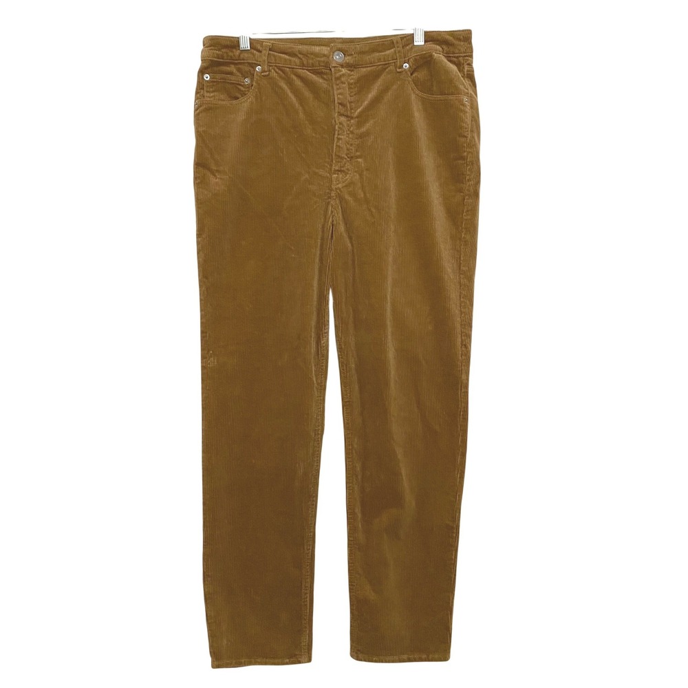 Womens Corduroy Pants Size 16 Caramel‎ Tan Earthy Preppy Boho Cozy Chic Hippie